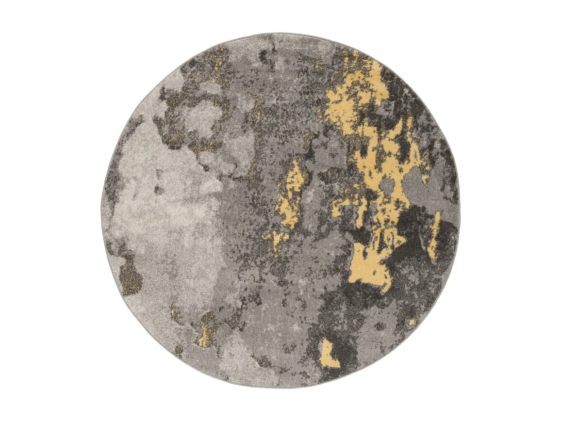 Tapis Gris/Jaune 201 X 201 cm - Evelyn
