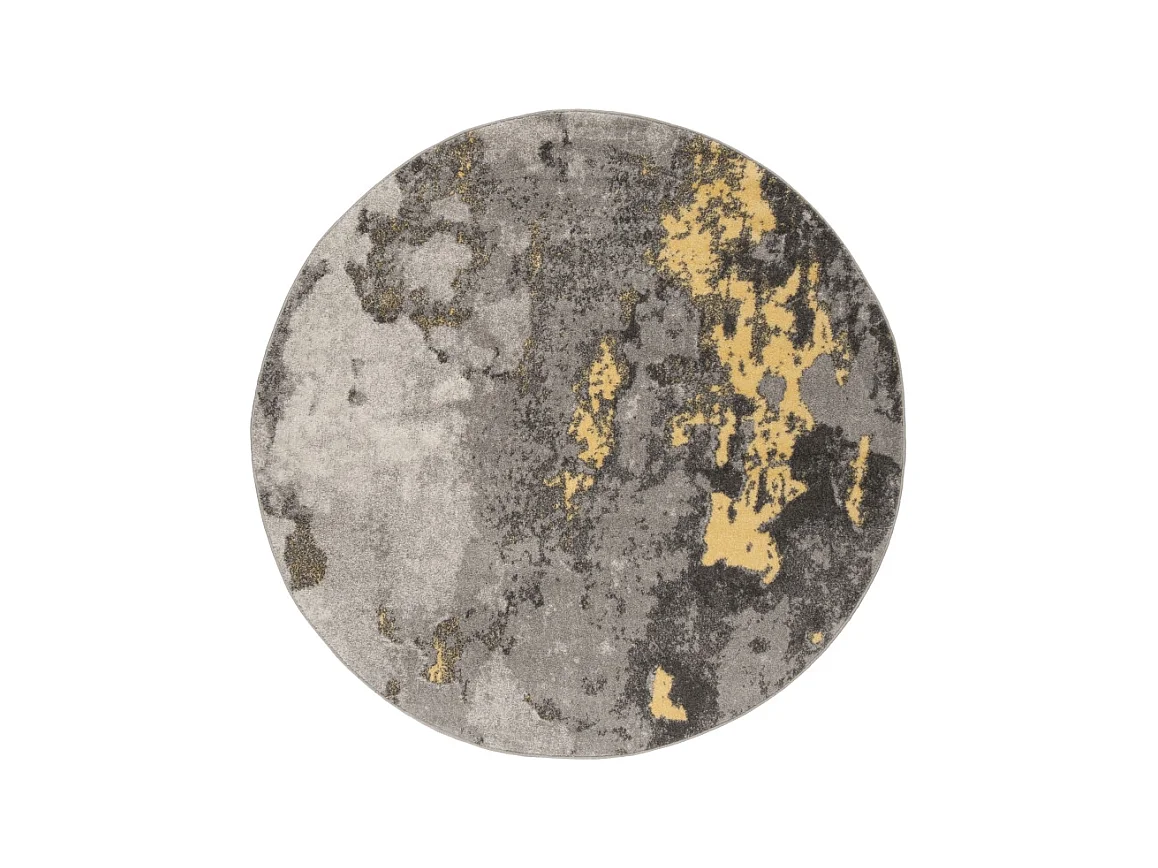Tapis Gris/Jaune 201 X 201 cm - Evelyn