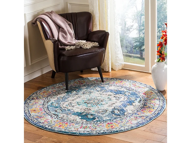 Tapis Bleu marine/Bleu clair 122 X 122 cm - Milà