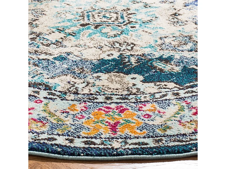 Tapis Bleu marine/Bleu clair 122 X 122 cm - Milà
