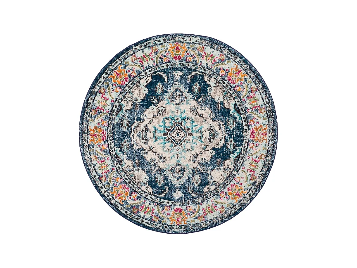 Tapis Bleu marine/Bleu clair 122 X 122 cm - Milà