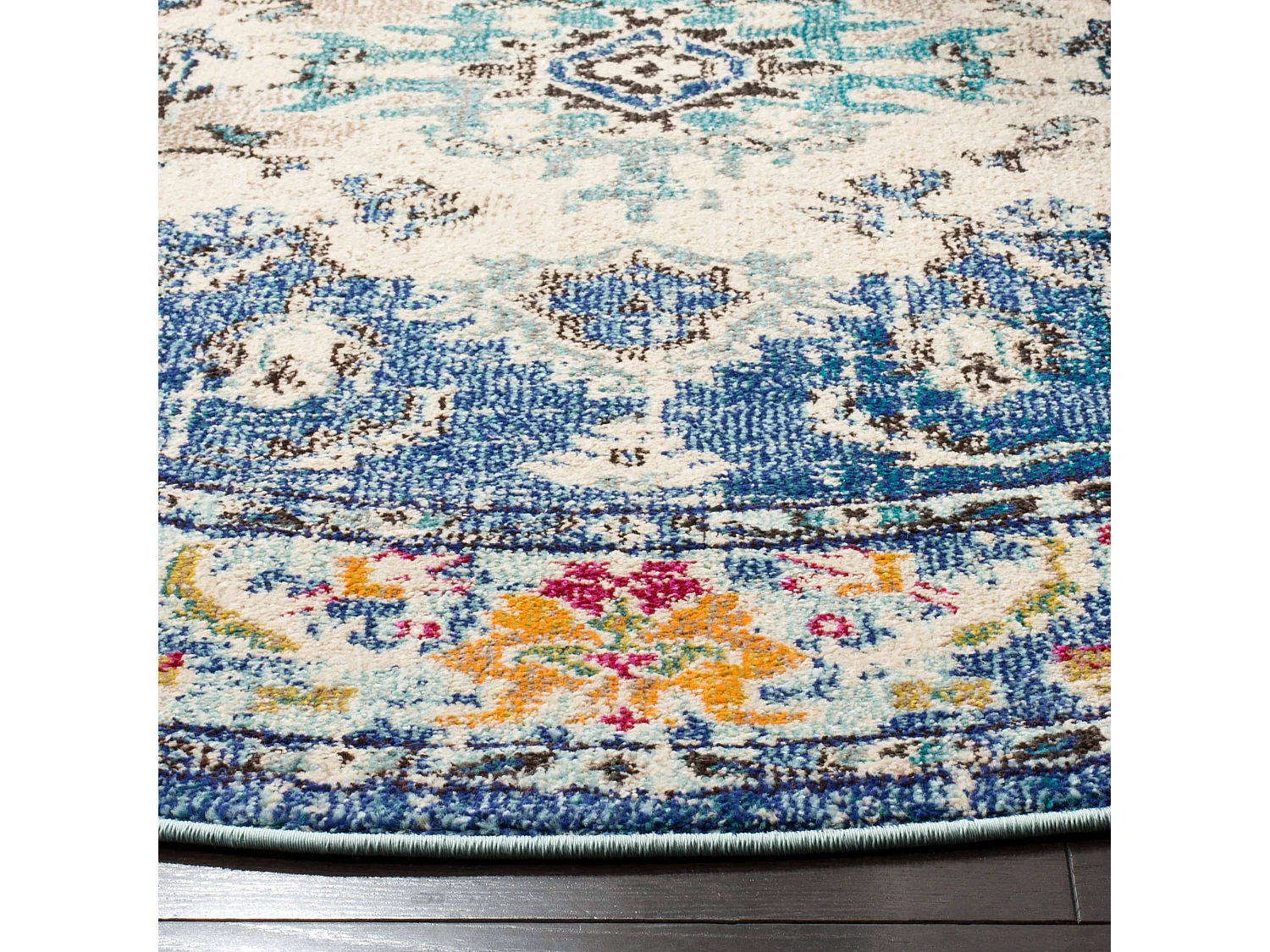 Tapis Bleu marine/Bleu clair 122 X 122 cm - Milà