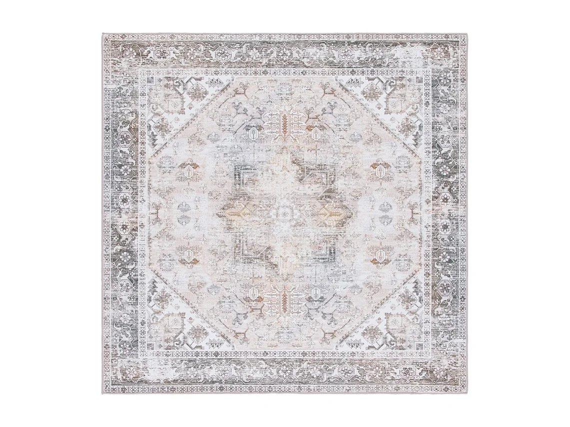 Tapis Beige/Gris 122 X 122 cm - Kushim