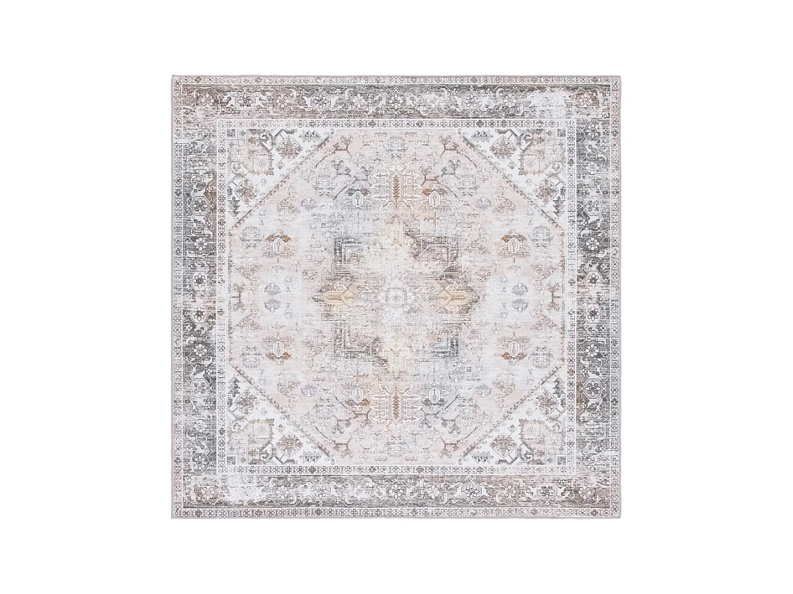 Tapis Beige/Gris 122 X 122 cm - Kushim