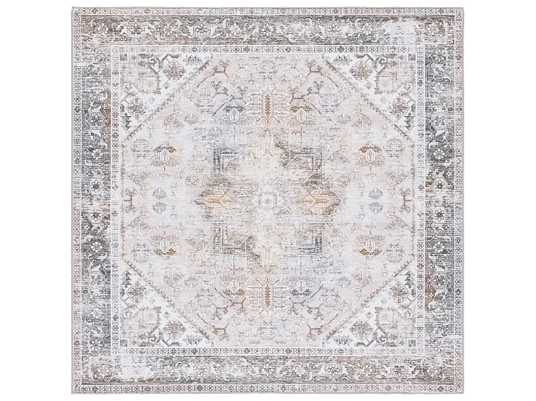 Tapis Beige/Gris 122 X 122 cm - Kushim