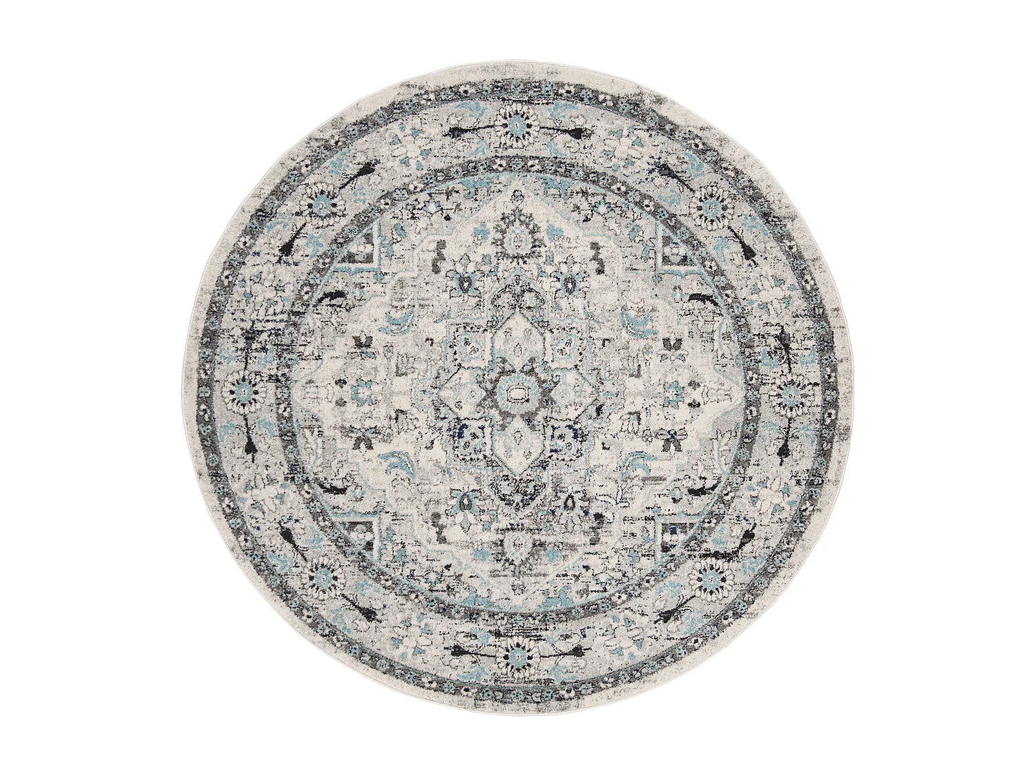 Tapis Gris/Bleu 201 X 201 cm - Marissa