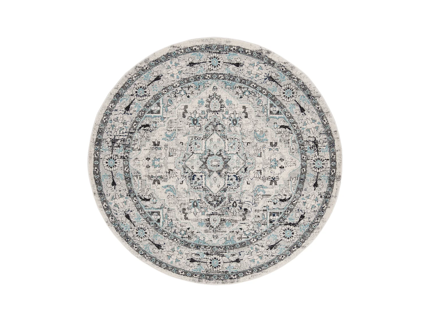 Tapis Gris/Bleu 201 X 201 cm - Marissa