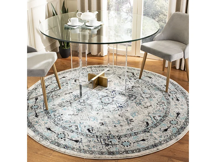 Tapis Gris/Bleu 201 X 201 cm - Marissa