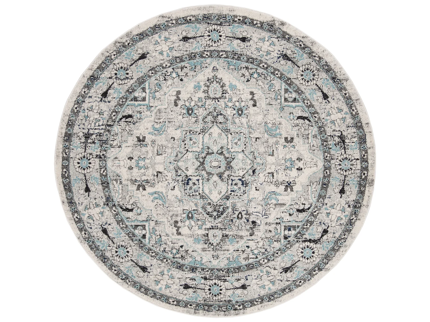 Tapis Gris/Bleu 201 X 201 cm - Marissa