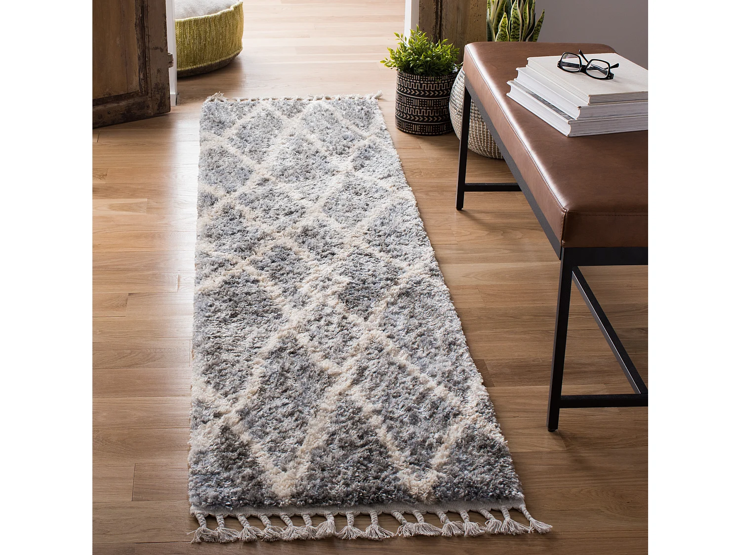 Tapis Gris/Neutre 61 X 244 cm - Niamh