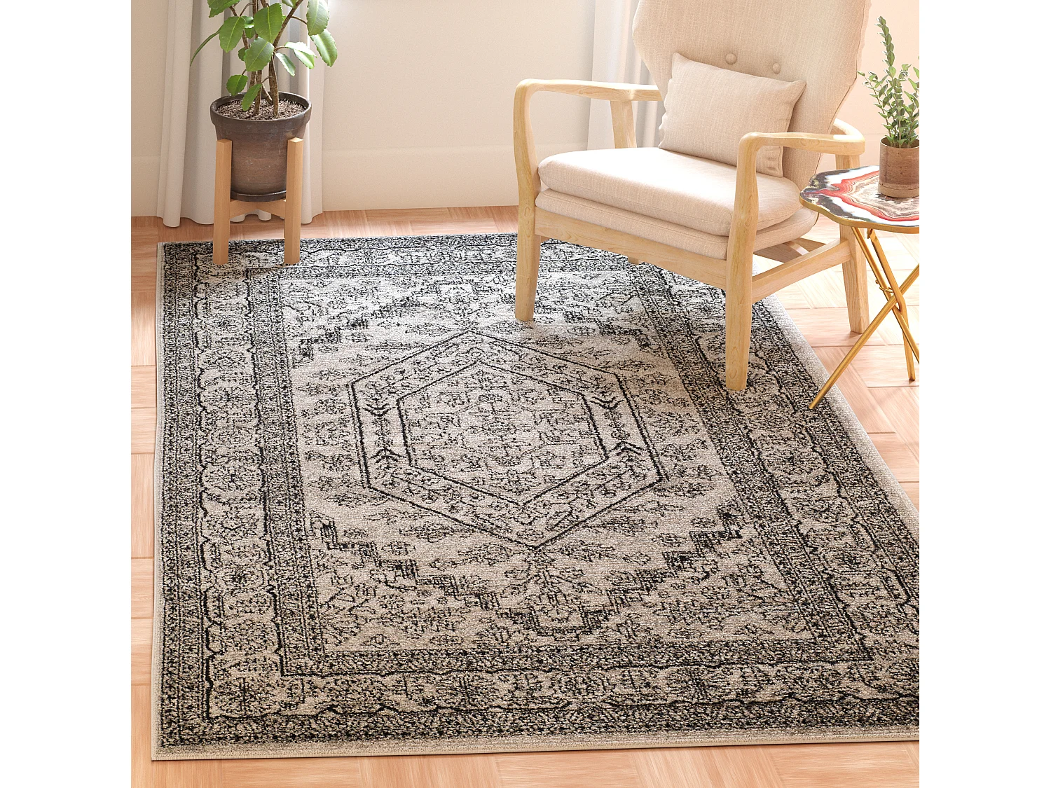 Tapis Gris/Noir 122 X 183 cm - Arianwen
