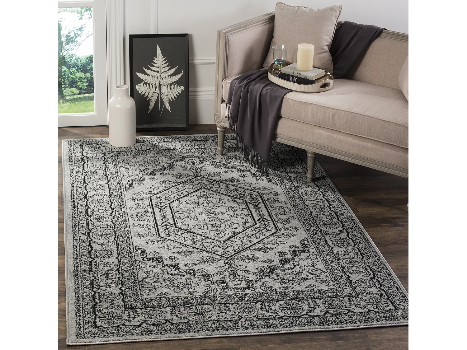 Tapis Gris/Noir 122 X 183 cm - Arianwen
