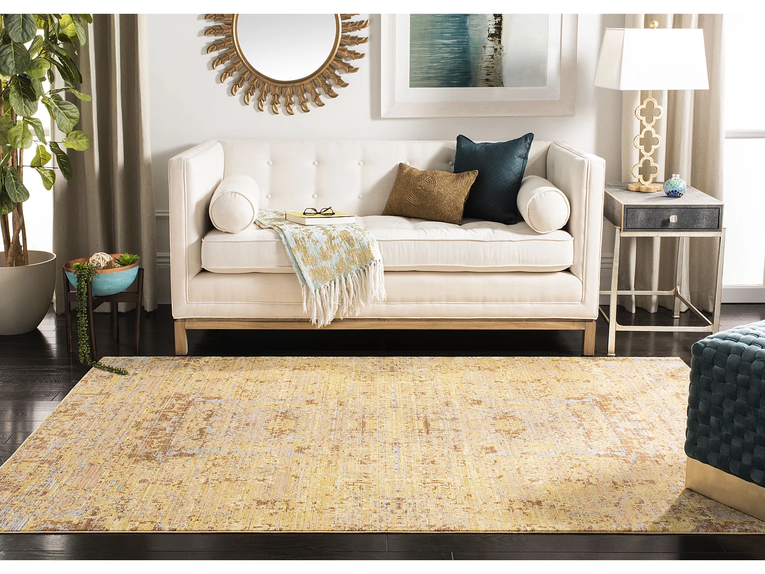 Tapis Or/Multicolore 122 X 183 cm - Ariella