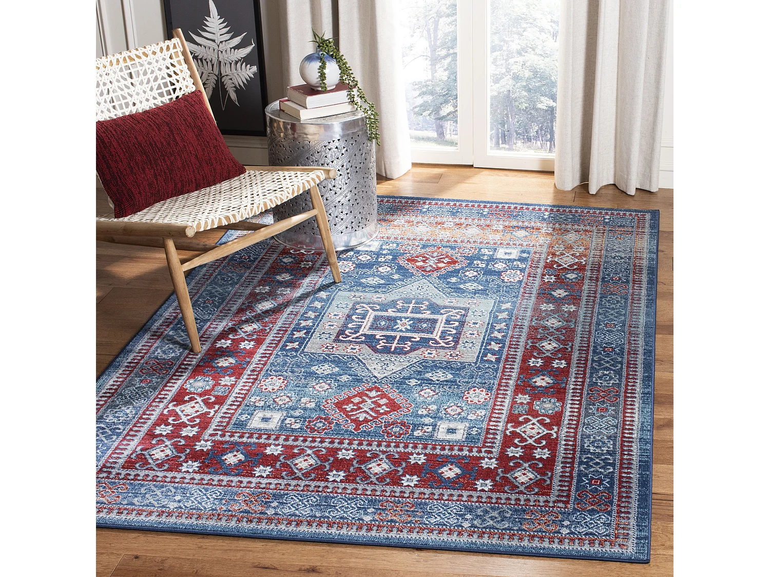 Tapis Rouge/Bleu 160 X 229 cm - Kathryn