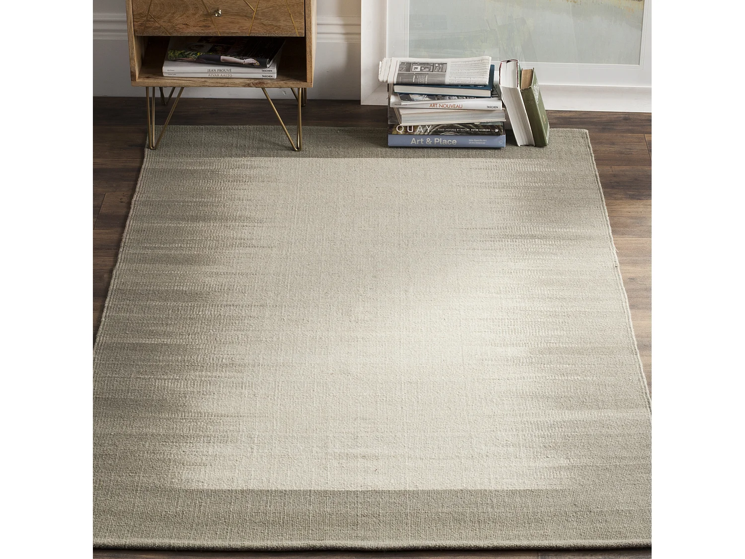 Tapis Neutre/Vert 122 X 183 cm - Francesco