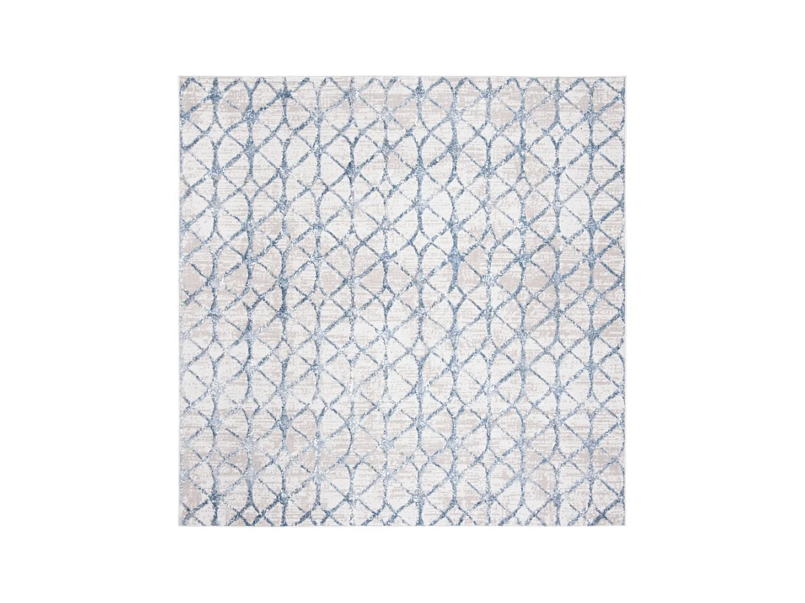 Tapis Gris/Bleu 91 X 91 cm - Elsie