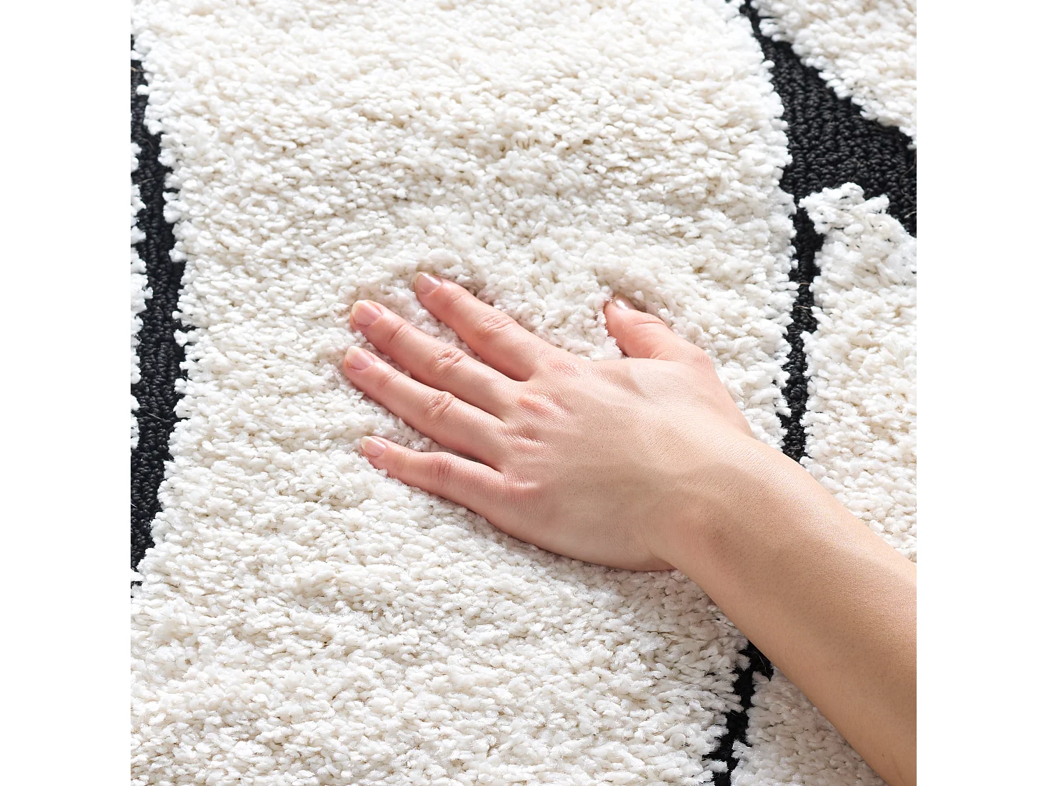 Tapis Ivoire/Noir 160 X 229 cm - Naples