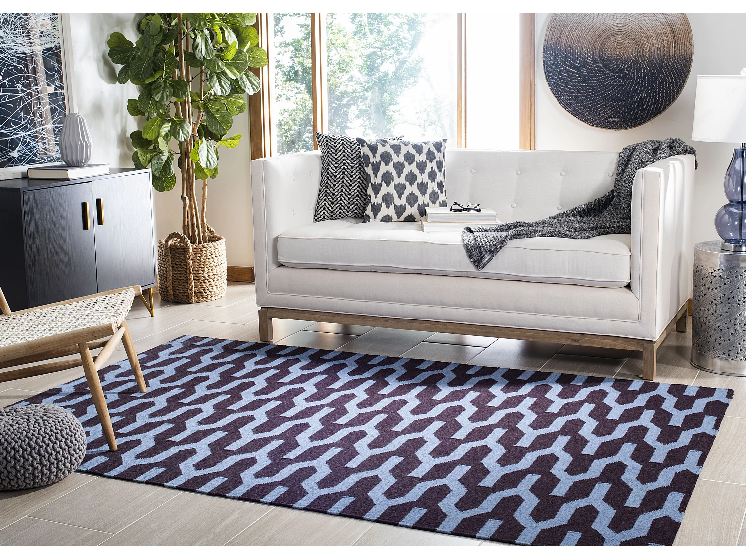 Tapis Violet/Bleu 152 X 244 cm - Karina