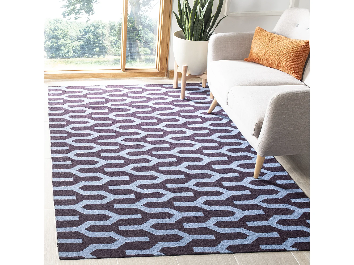 Tapis Violet/Bleu 152 X 244 cm - Karina