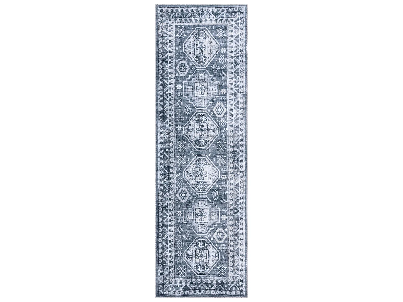 Tapis Gris Vert/Ivoire 76 X 244 cm - Fatima