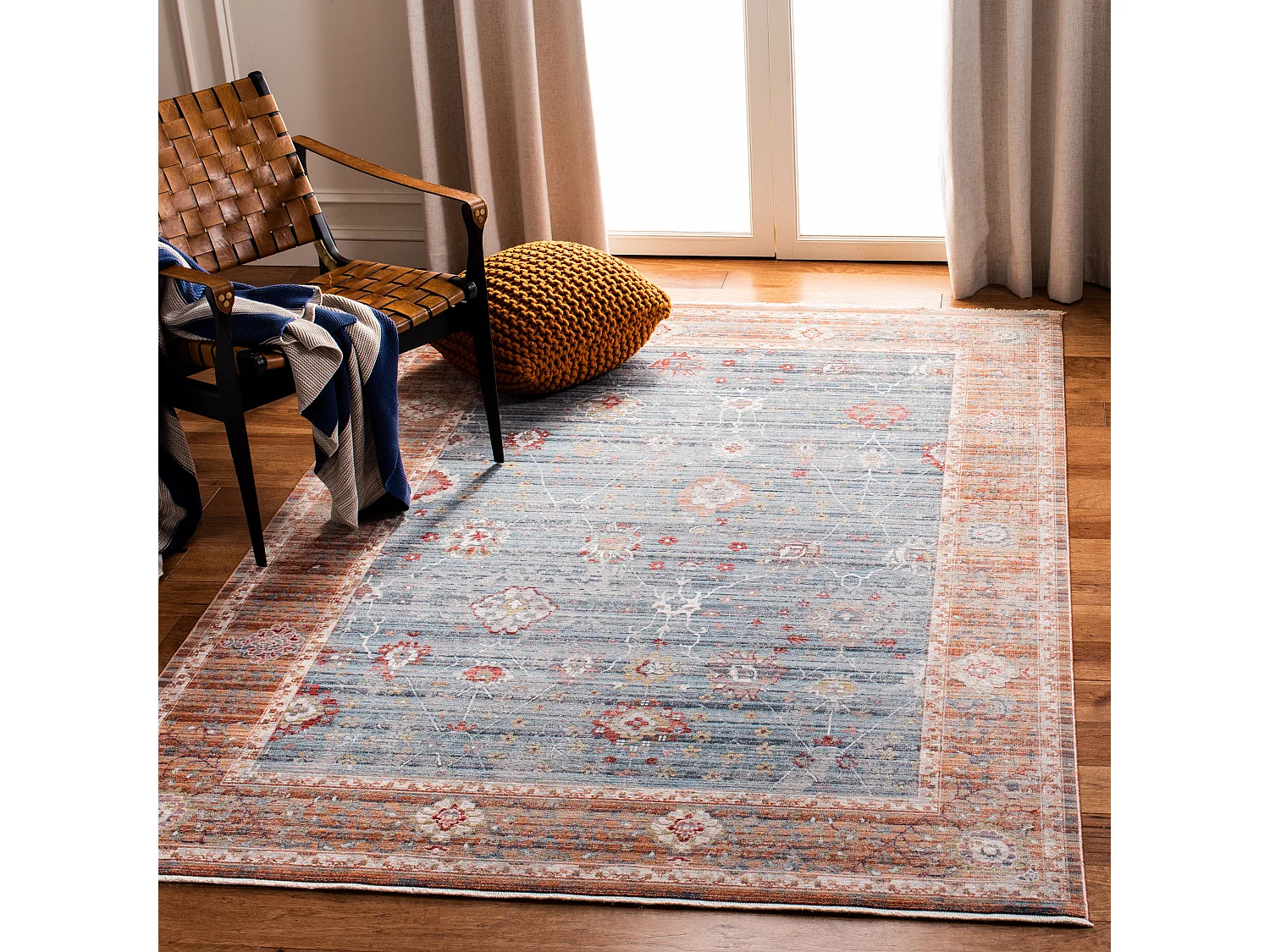 Tapis Bleu/Rouge 122 X 183 cm - Aaliyah