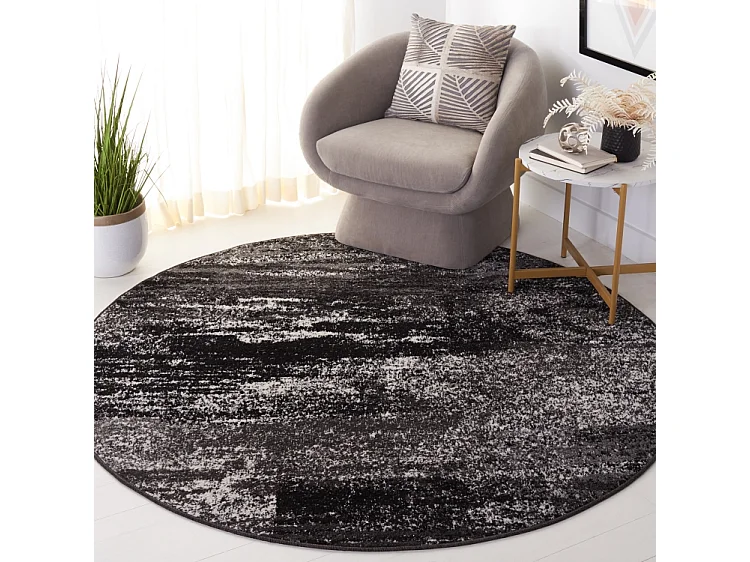 Tapis Argent/Noir 122 X 122 cm - Angelyna