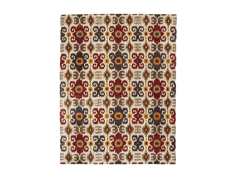 Tapis Neutre/Rouge 107 X 168 cm - Kais