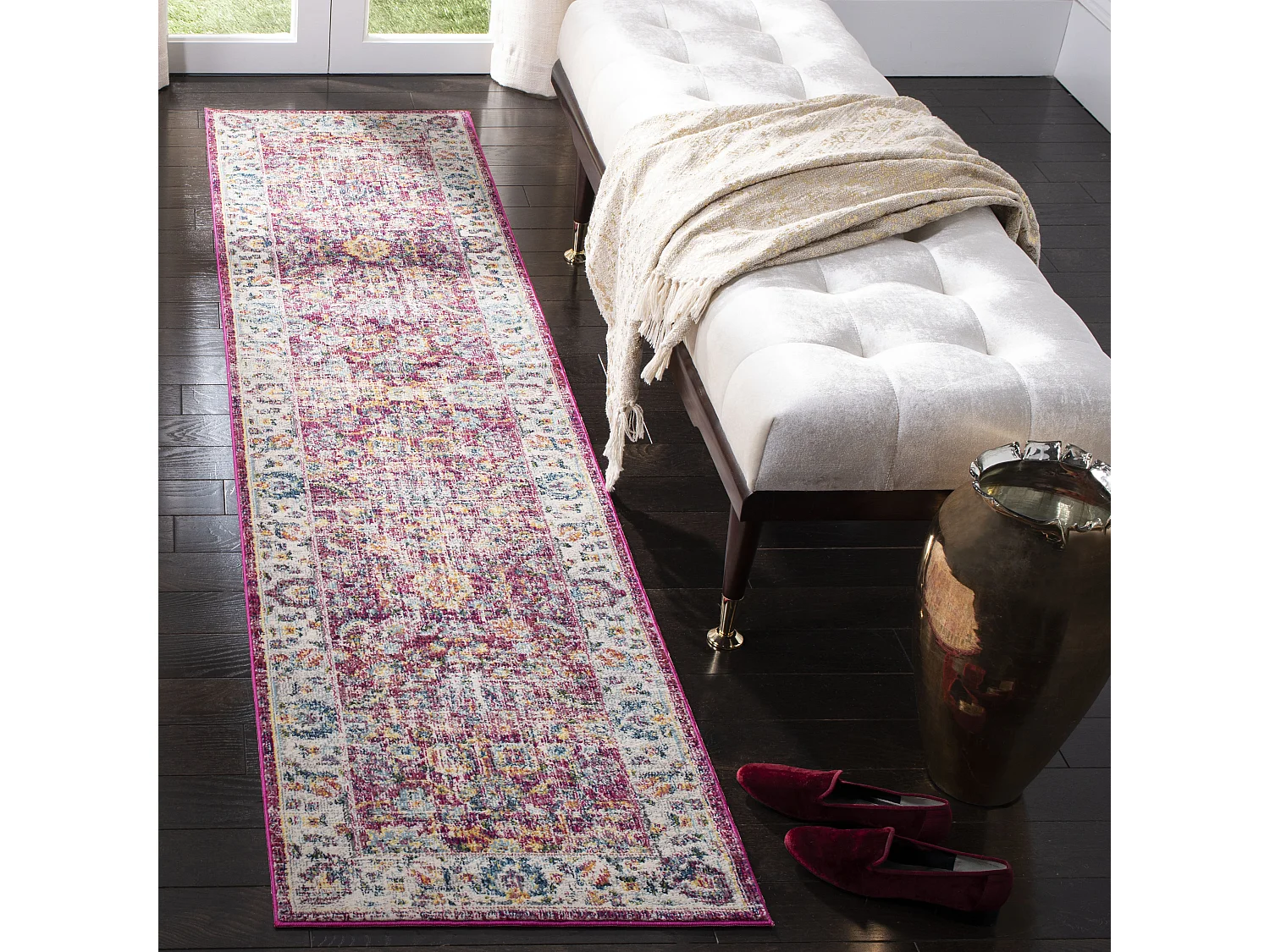 Tapis Rouge/Multicolore 61 X 244 cm - Madelyn