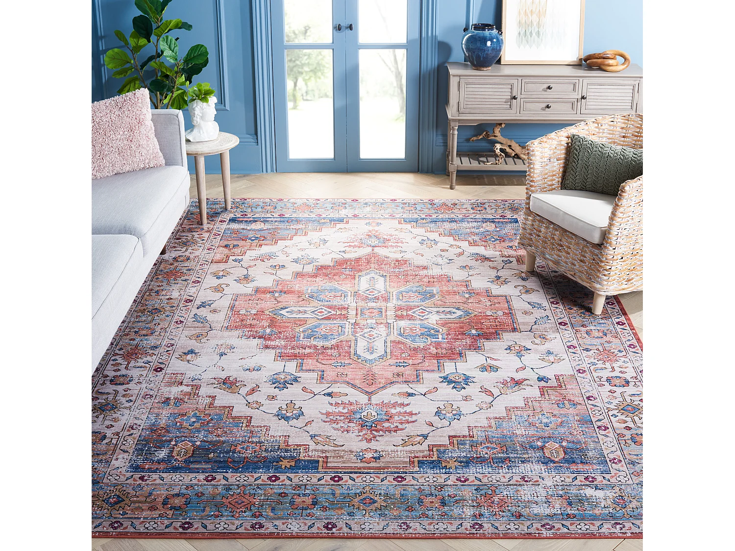 Tapis Beige/Bleu 244 X 305 cm - Tripp