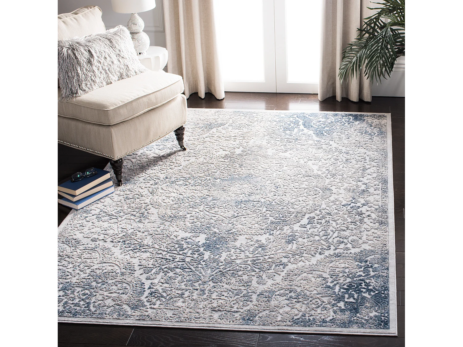 Tapis Gris/Bleu 160 X 229 cm - Violet