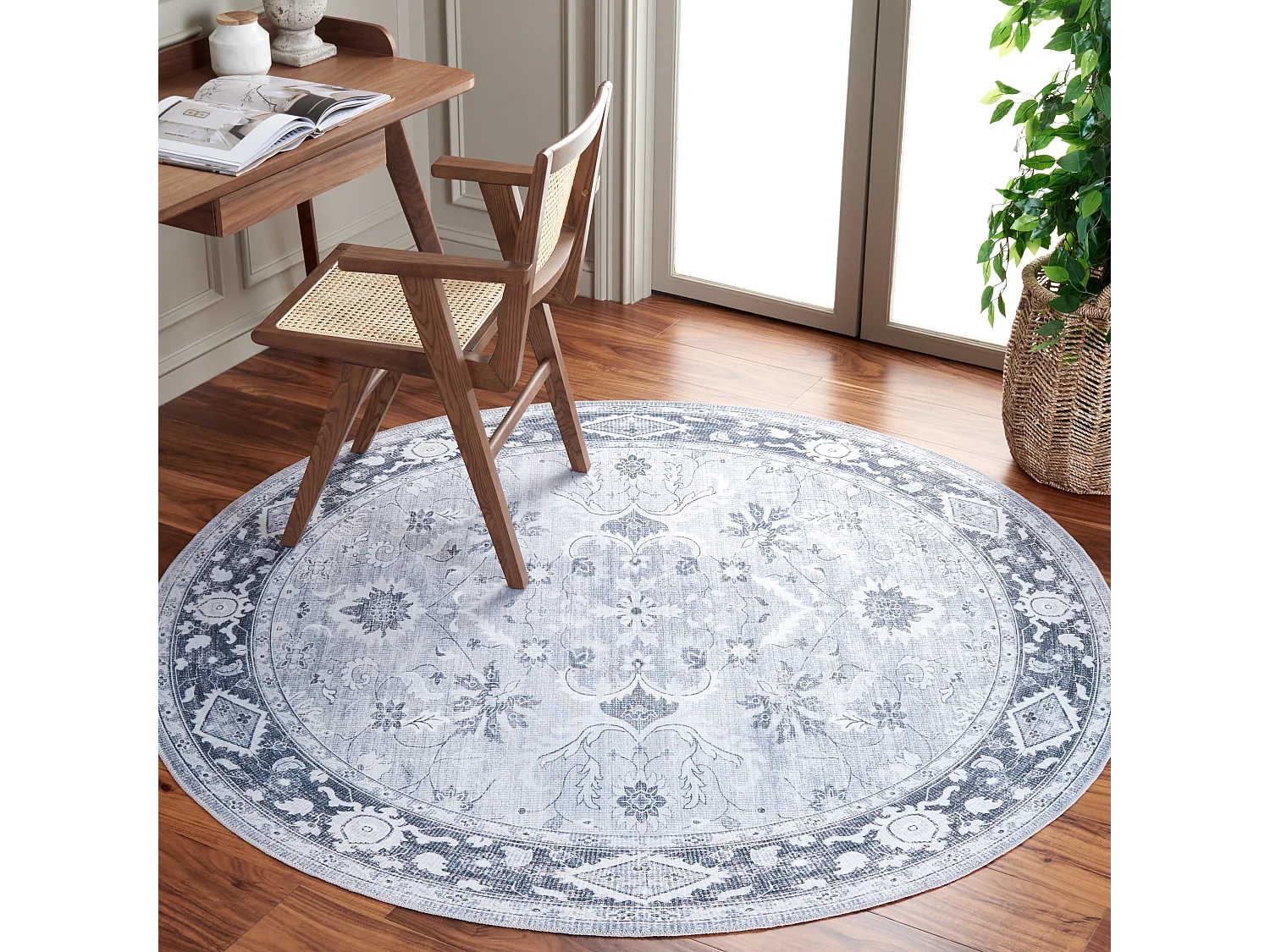 Tapis Gris clair/Gris vert 183 X 183 cm - Cadence