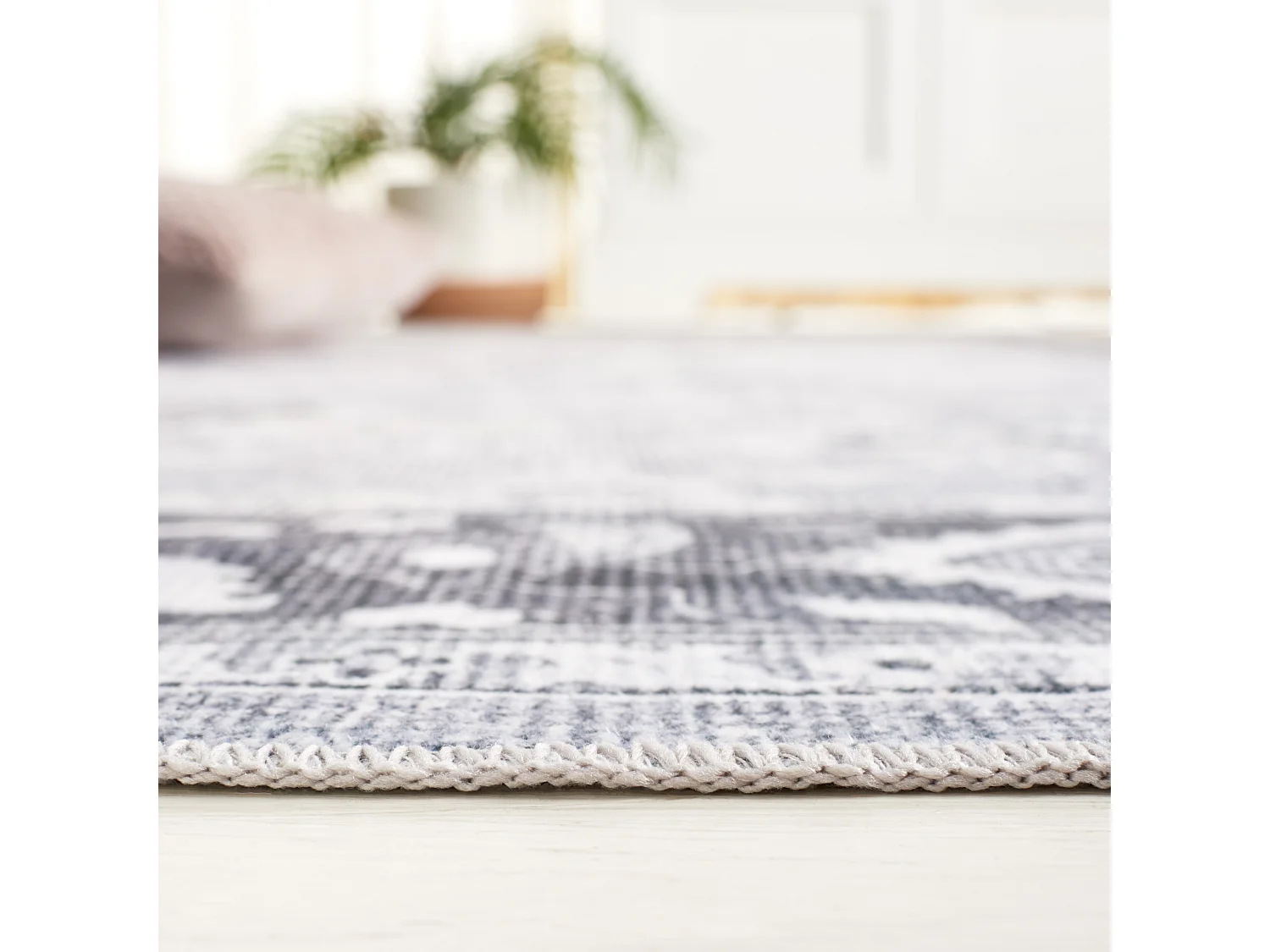 Tapis Gris clair/Gris vert 183 X 183 cm - Cadence