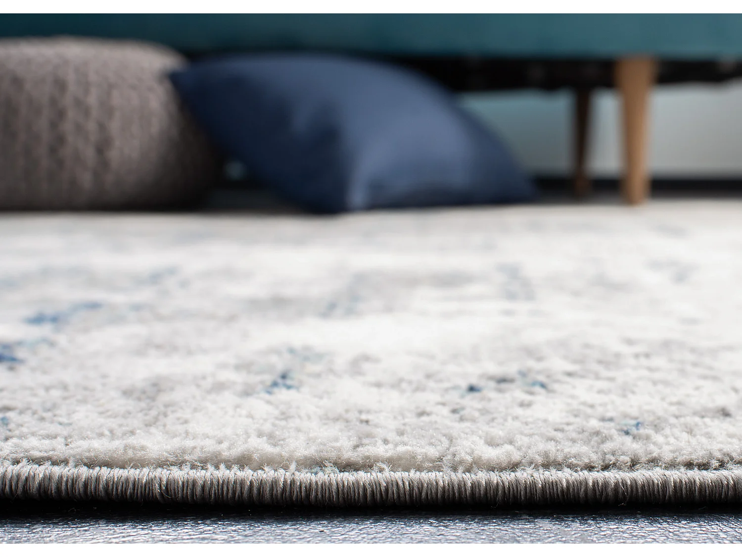 Tapis Gris/Bleu 201 X 201 cm - Jassi