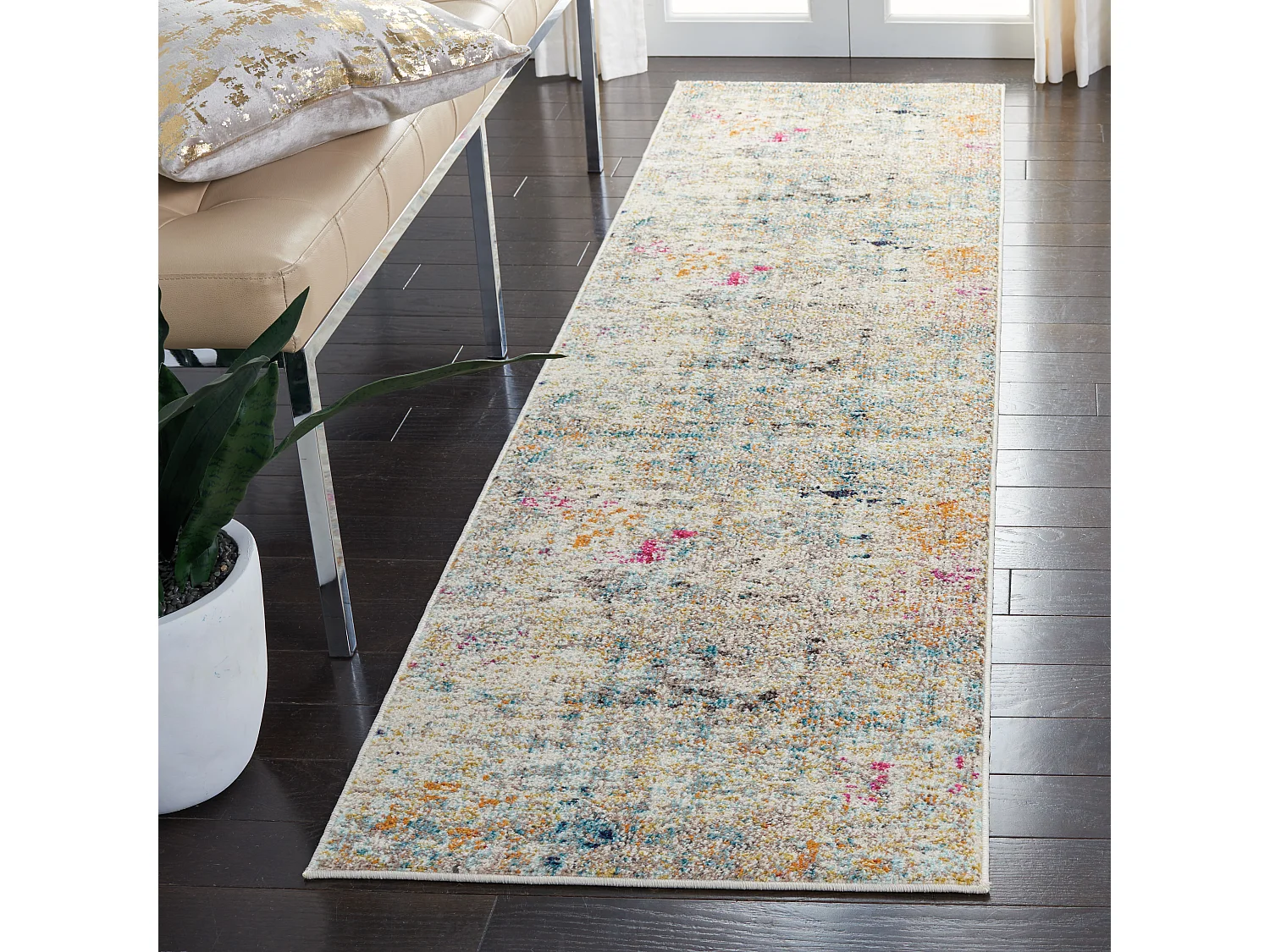 Tapis Gris/Or 66 X 183 cm - Paisley