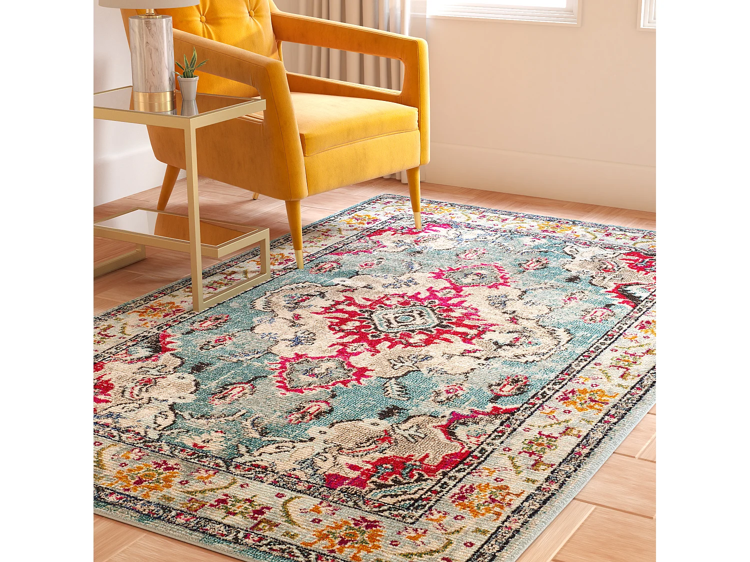 Tapis Bleu/Rose 122 X 170 cm - Milà