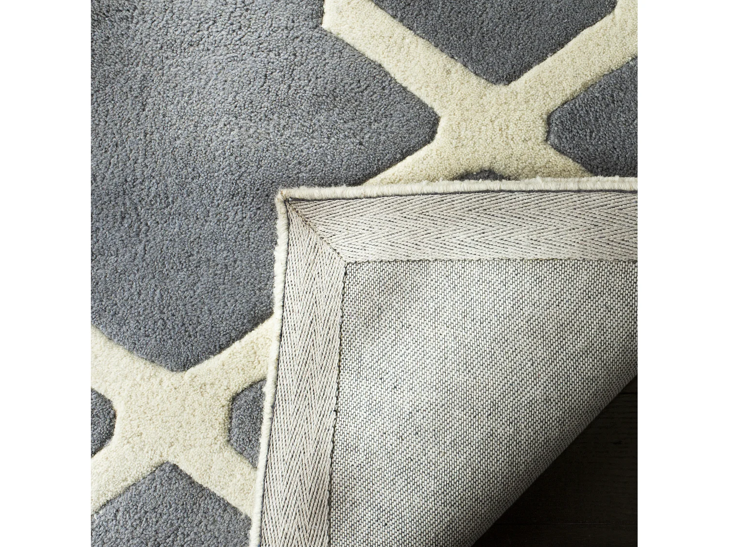 Tapis Gris/Neutre 122 X 183 cm - Carbone