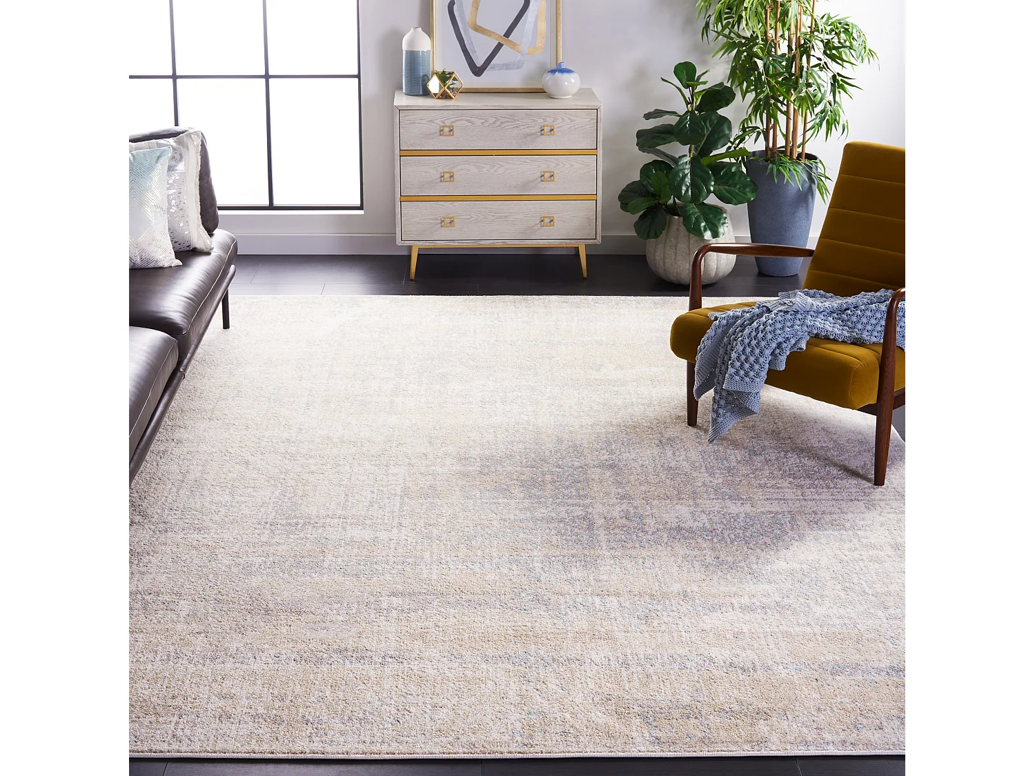 Tapis Beige/Ardoise 201 X 201 cm - Brianna
