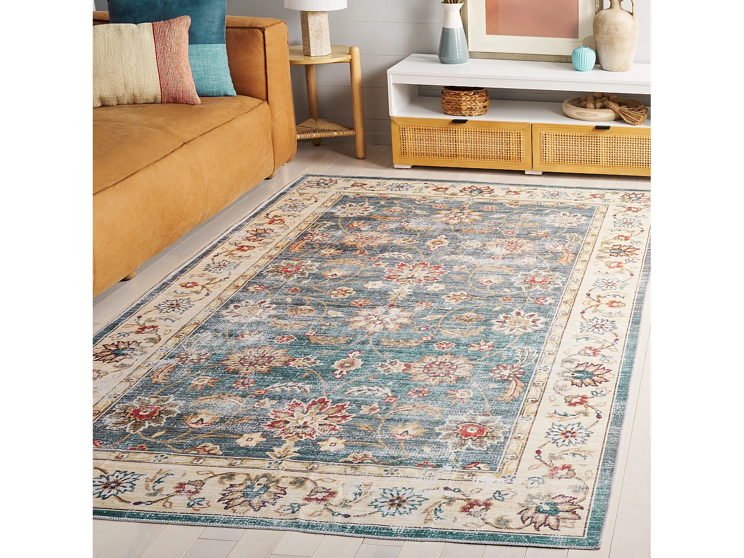 Tapis Vert/Beige 122 X 183 cm - Petra