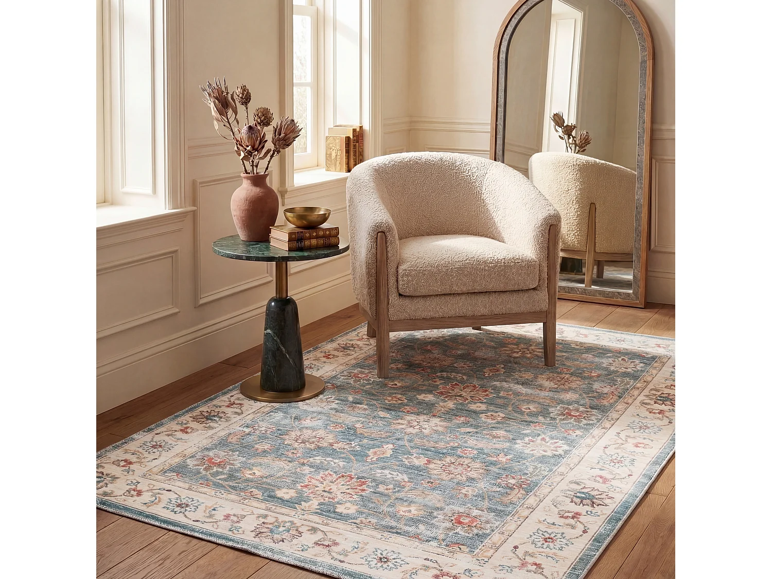 Tapis Vert/Beige 122 X 183 cm - Petra