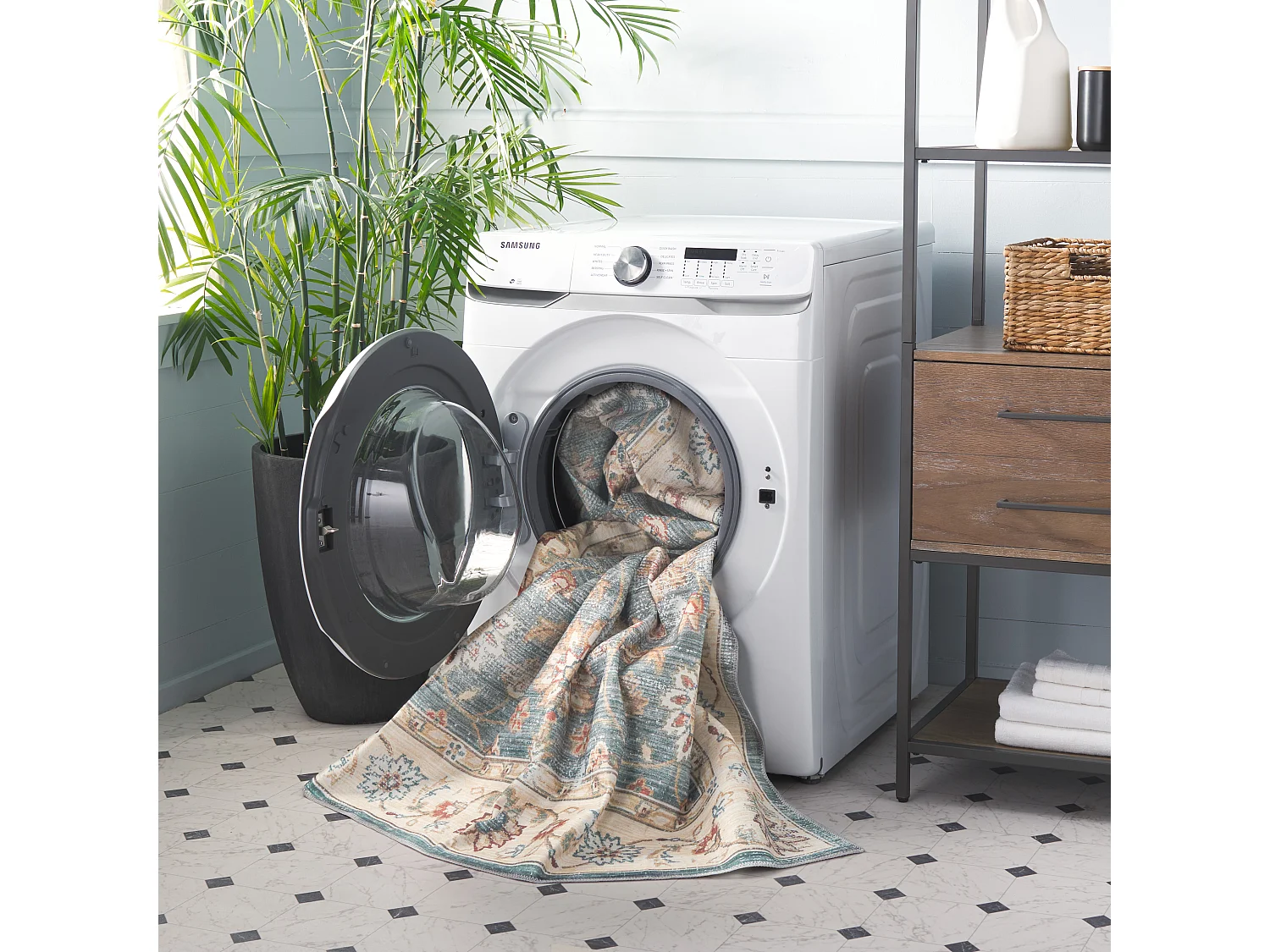Tapis Vert/Beige 122 X 183 cm - Petra