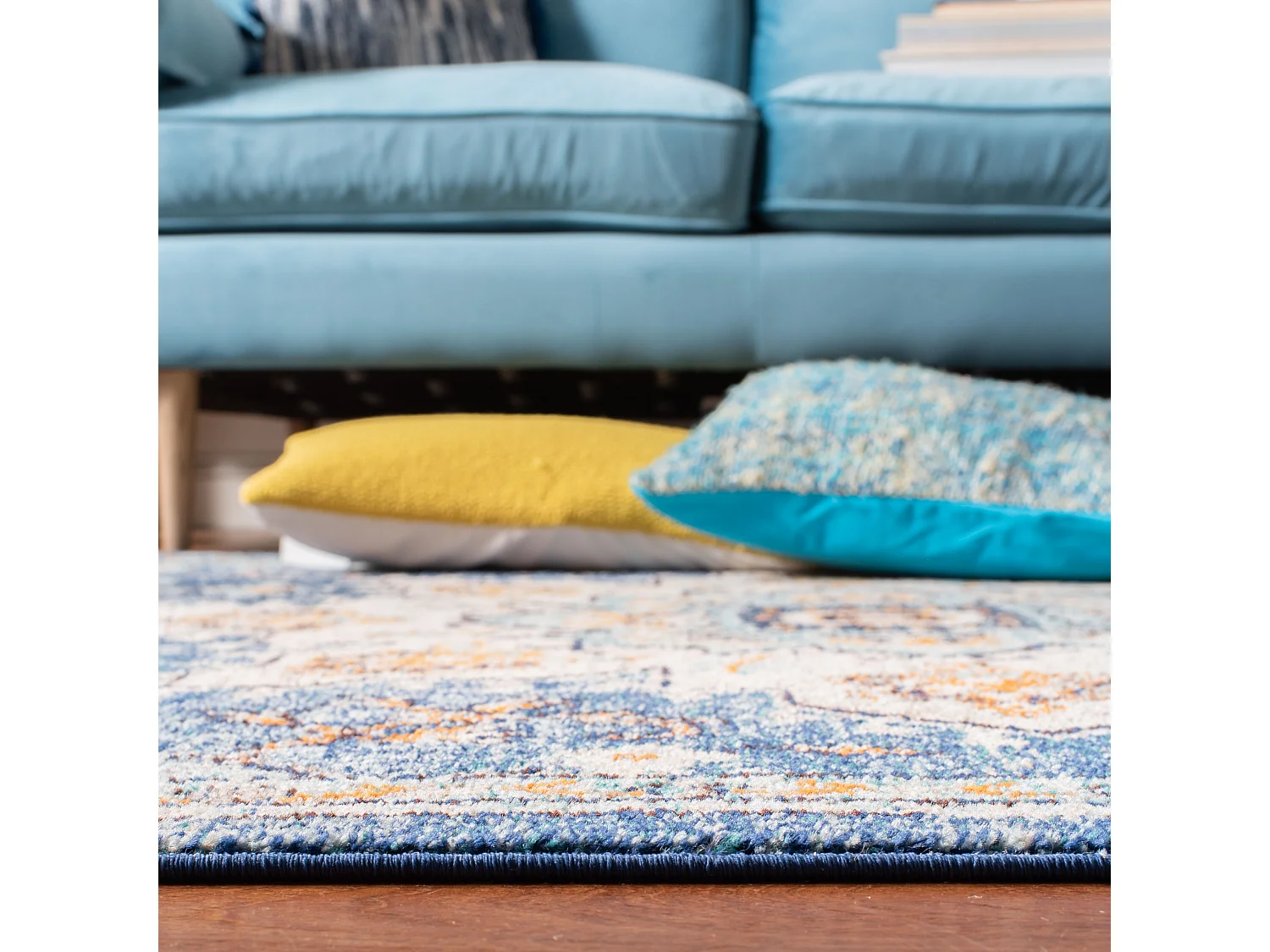 Tapis Bleu/Bleu clair 61 X 91 cm - Malaya