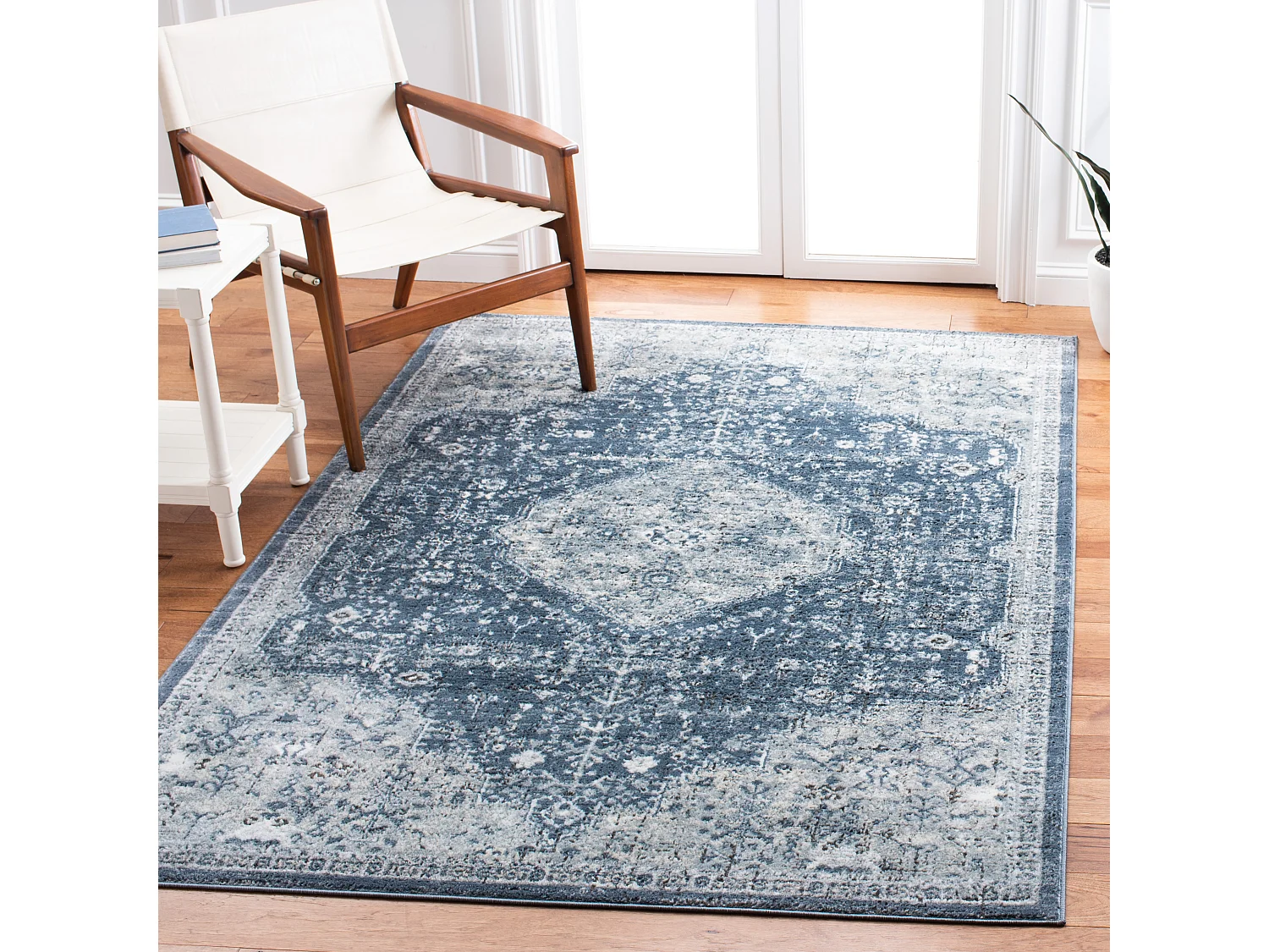 Tapis Bleu Marine/Neutre 122 X 183 cm - Liliana