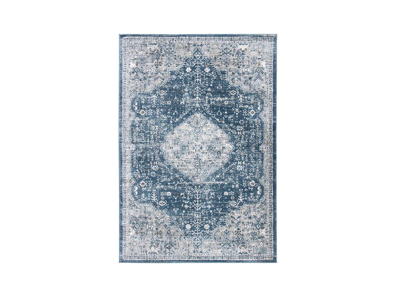 Tapis Bleu Marine/Neutre 122 X 183 cm - Liliana