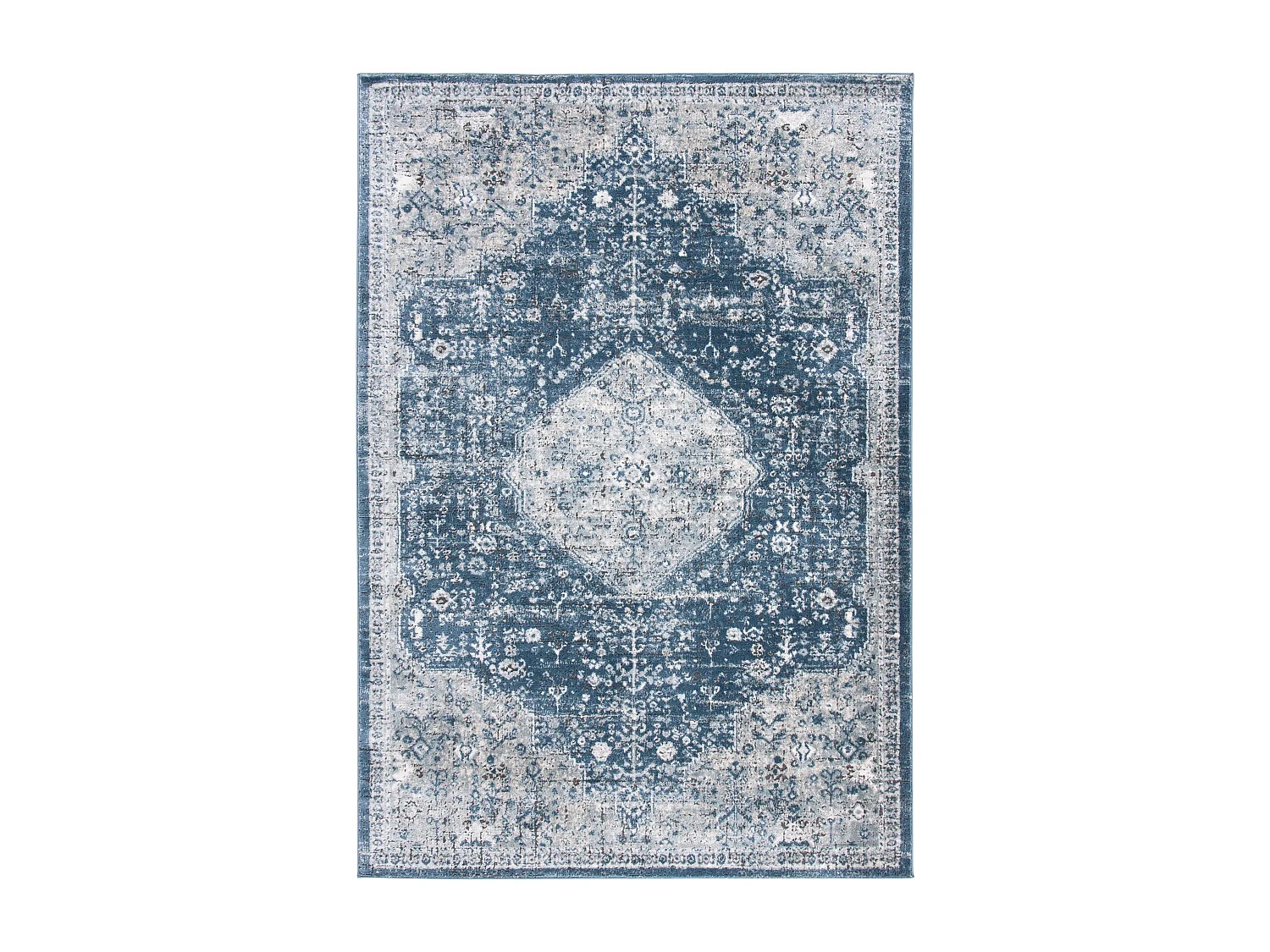 Tapis Bleu Marine/Neutre 122 X 183 cm - Liliana