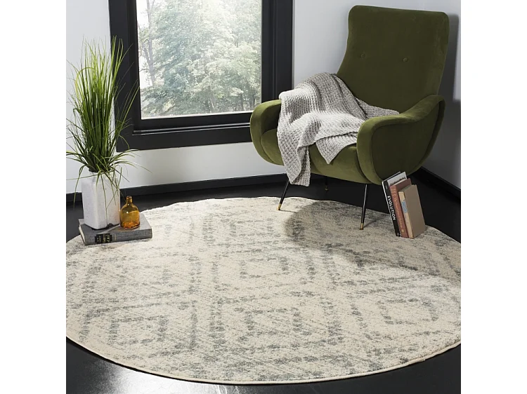 Tapis Ivoire/Bleu clair 122 X 122 cm - Murray