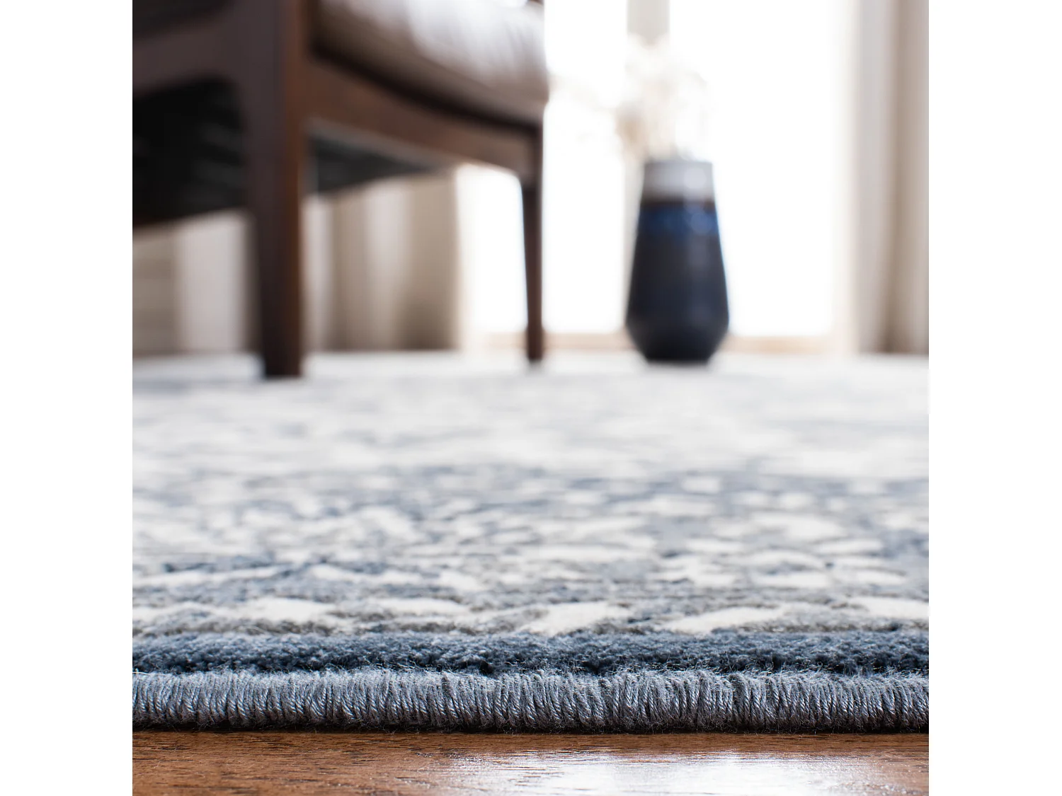 Tapis Bleu Marine/Neutre 122 X 170 cm - Alicia