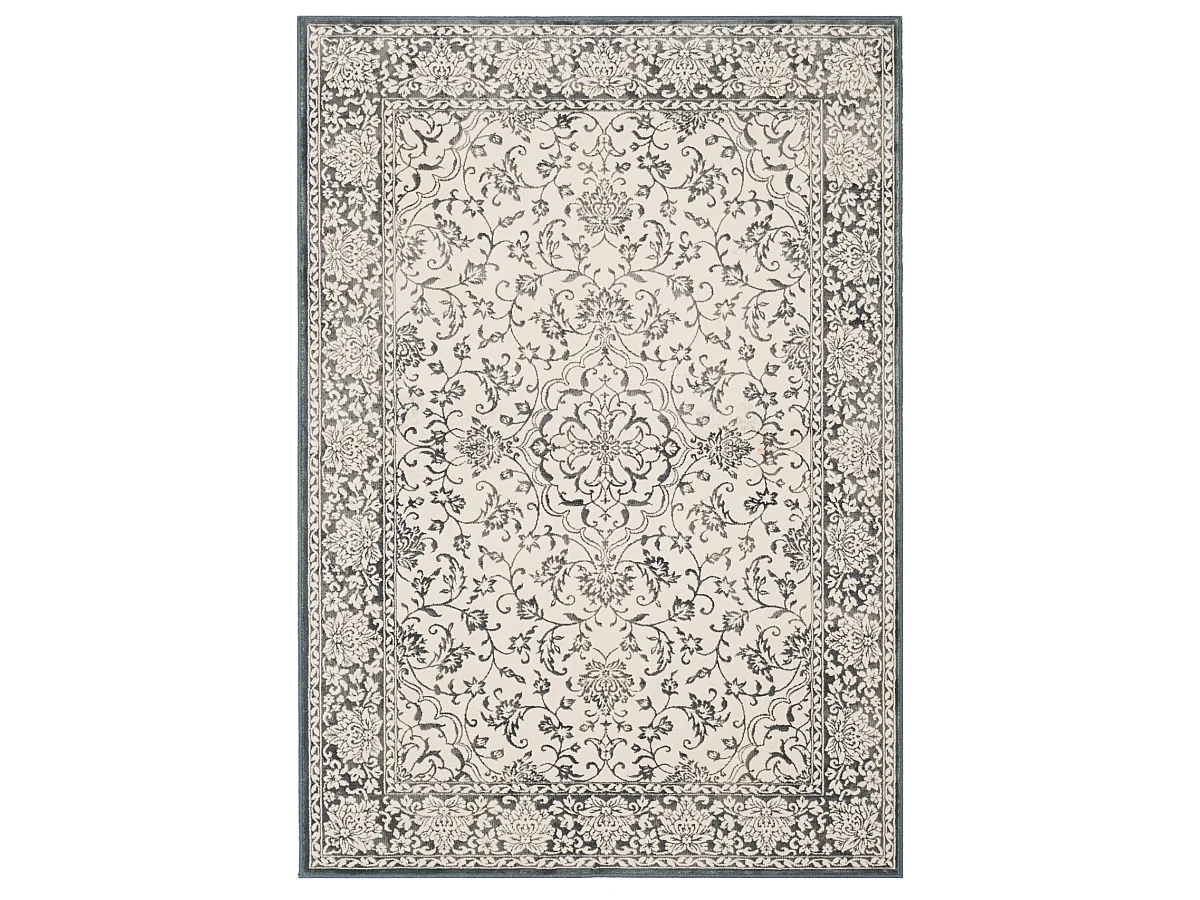 Tapis Bleu foncé/Ivoire 122 x 170 cm - Alicia