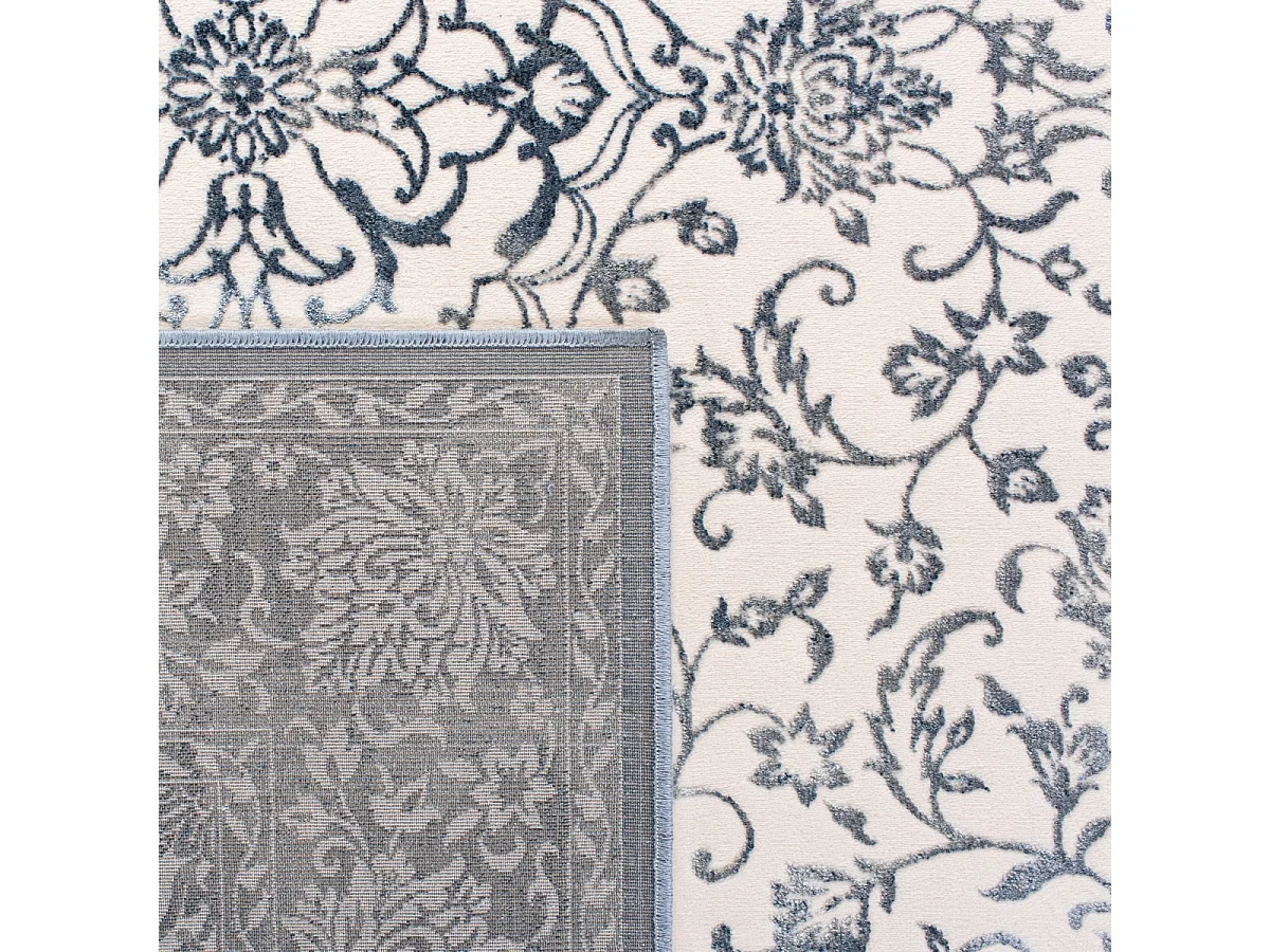 Tapis Bleu foncé/Ivoire 122 x 170 cm - Alicia