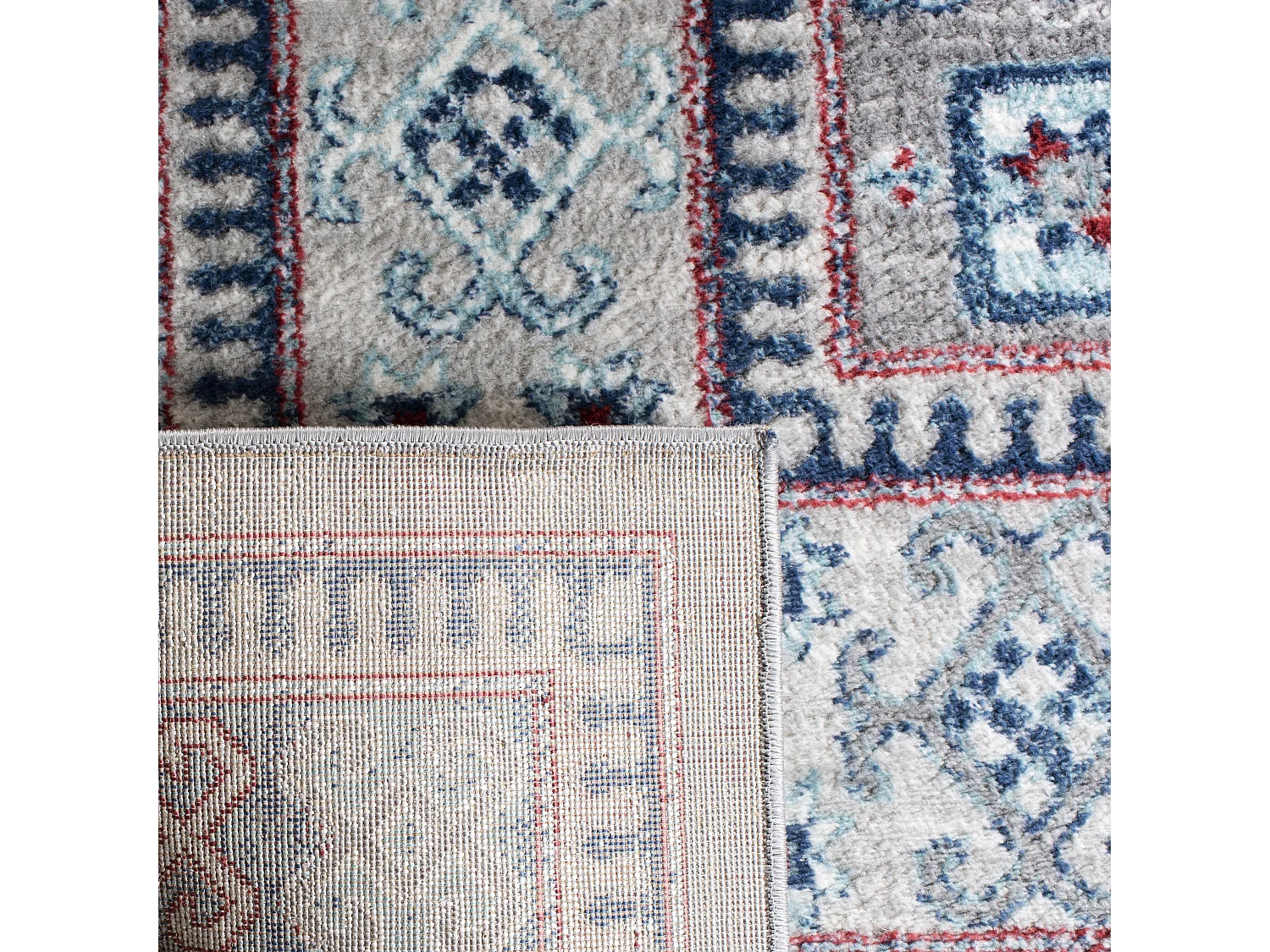 Tapis Gris/Bleu 201 X 201 cm - Kathryn