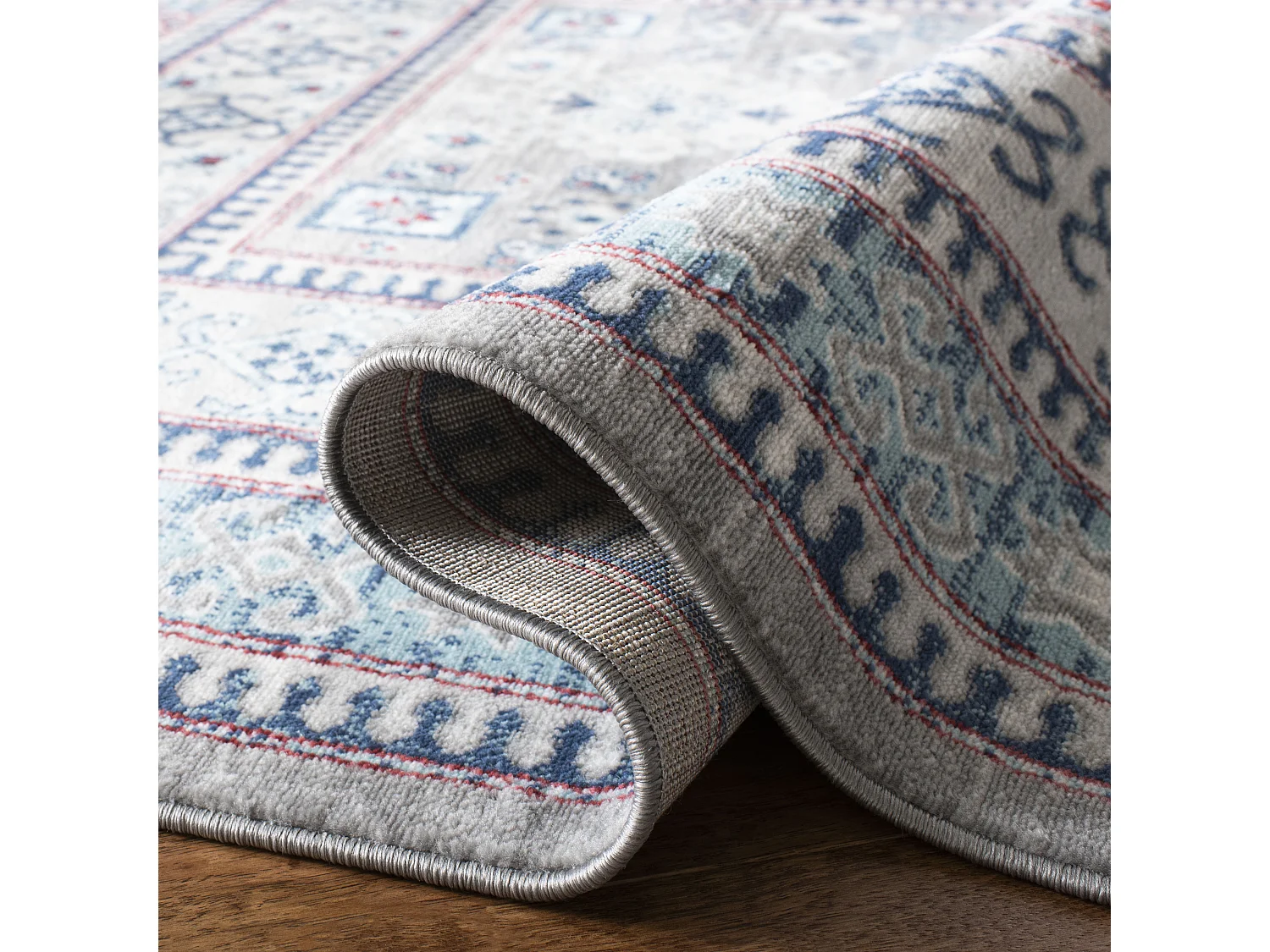 Tapis Gris/Bleu 201 X 201 cm - Kathryn